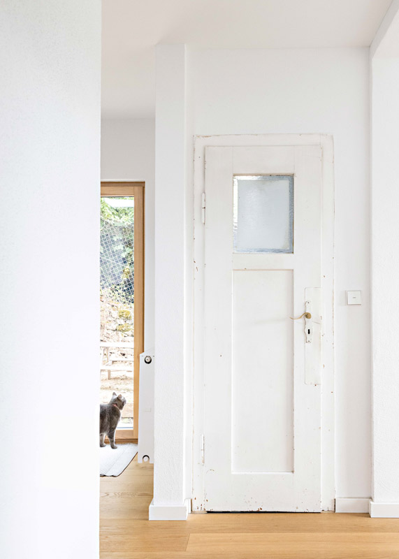 Detail Umbau, Alte Tür im neuen Haus, Julian Wolf Architektur Mühlacker