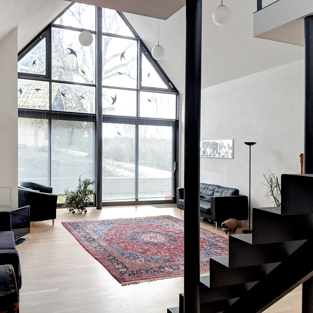 Gästehaus Umbau Innenansicht Glasfassade Julian Wolf Architektur